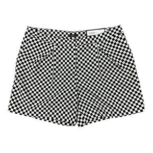 Worthington Modern Fit Black + White Checkered Shorts